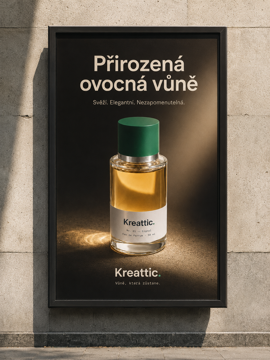 Billboard s parfémem Kreattic — Přirozená ovocná vůně